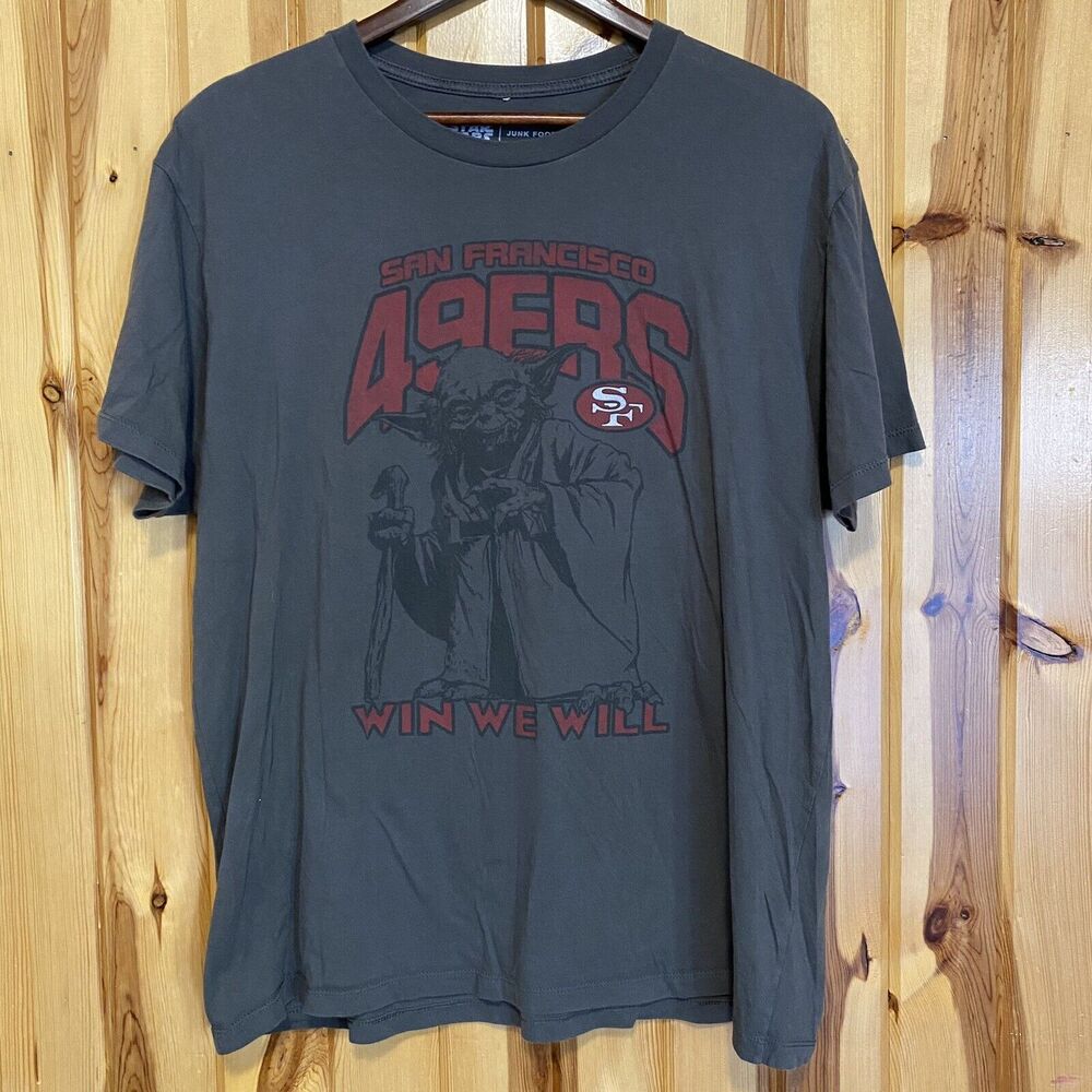 NFL x Star Wars San Francisco 49ers Shirt Men's Size Large Yoda Win We Will - Picture 1 of 7